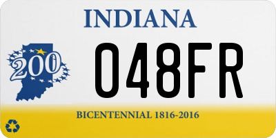 IN license plate 048FR