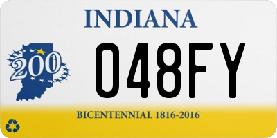 IN license plate 048FY