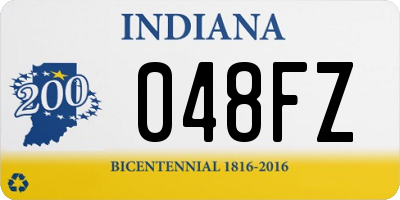 IN license plate 048FZ