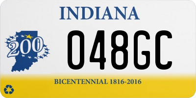 IN license plate 048GC