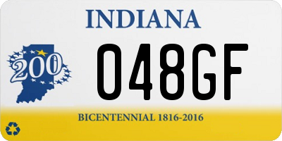 IN license plate 048GF