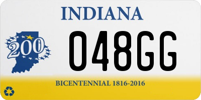 IN license plate 048GG