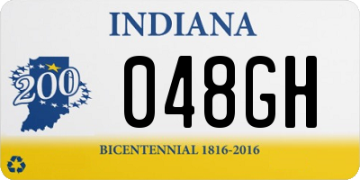 IN license plate 048GH