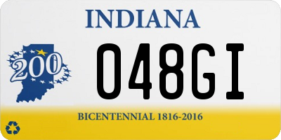 IN license plate 048GI