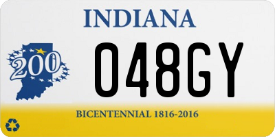 IN license plate 048GY