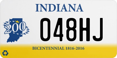 IN license plate 048HJ