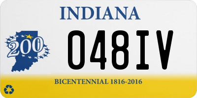 IN license plate 048IV