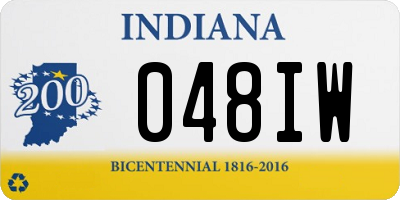 IN license plate 048IW