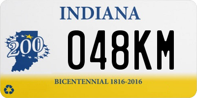 IN license plate 048KM