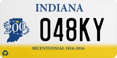 IN license plate 048KY