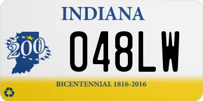 IN license plate 048LW