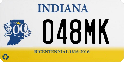 IN license plate 048MK