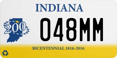 IN license plate 048MM