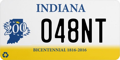 IN license plate 048NT
