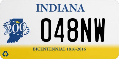 IN license plate 048NW