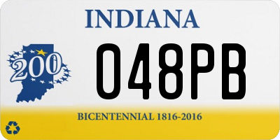 IN license plate 048PB