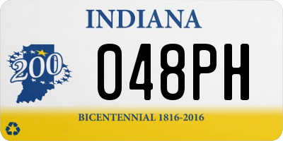 IN license plate 048PH