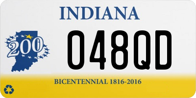 IN license plate 048QD