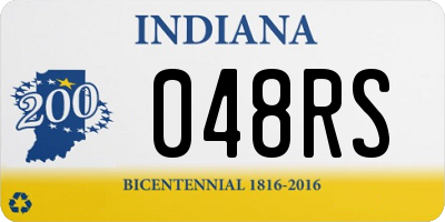 IN license plate 048RS