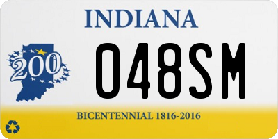 IN license plate 048SM