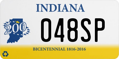 IN license plate 048SP