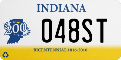 IN license plate 048ST