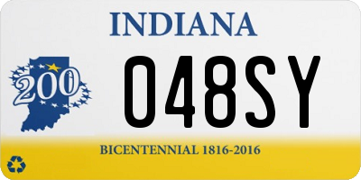 IN license plate 048SY