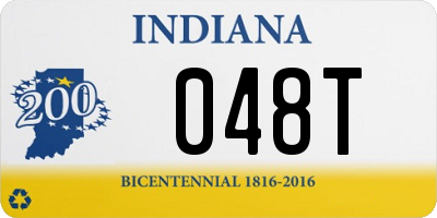 IN license plate 048T