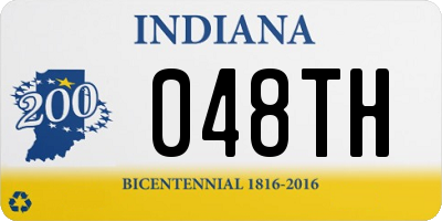 IN license plate 048TH