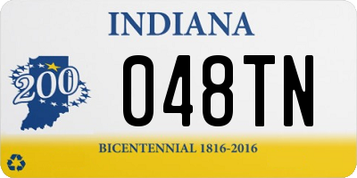 IN license plate 048TN