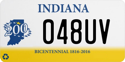 IN license plate 048UV