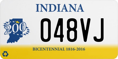 IN license plate 048VJ