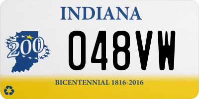 IN license plate 048VW