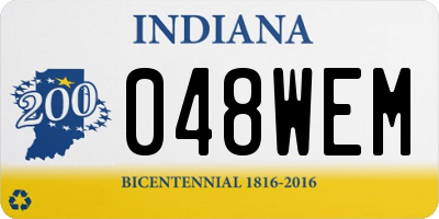 IN license plate 048WEM