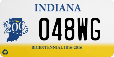 IN license plate 048WG