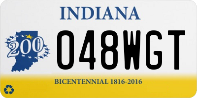 IN license plate 048WGT