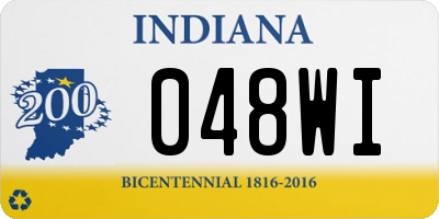 IN license plate 048WI