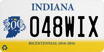 IN license plate 048WIX
