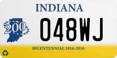 IN license plate 048WJ