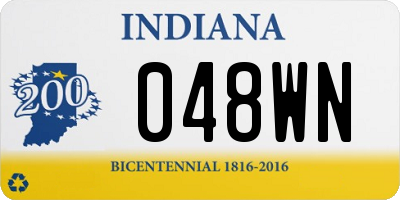 IN license plate 048WN