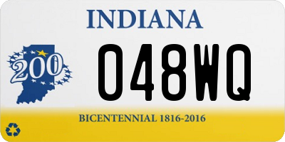 IN license plate 048WQ