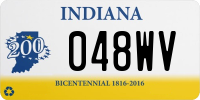 IN license plate 048WV