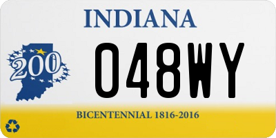 IN license plate 048WY