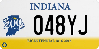 IN license plate 048YJ