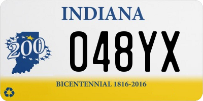 IN license plate 048YX