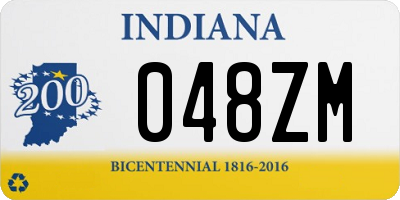 IN license plate 048ZM