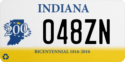 IN license plate 048ZN