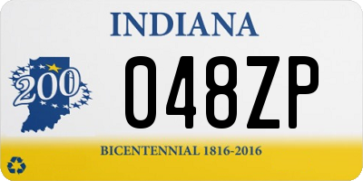 IN license plate 048ZP