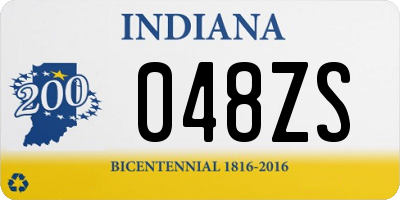 IN license plate 048ZS