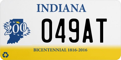 IN license plate 049AT